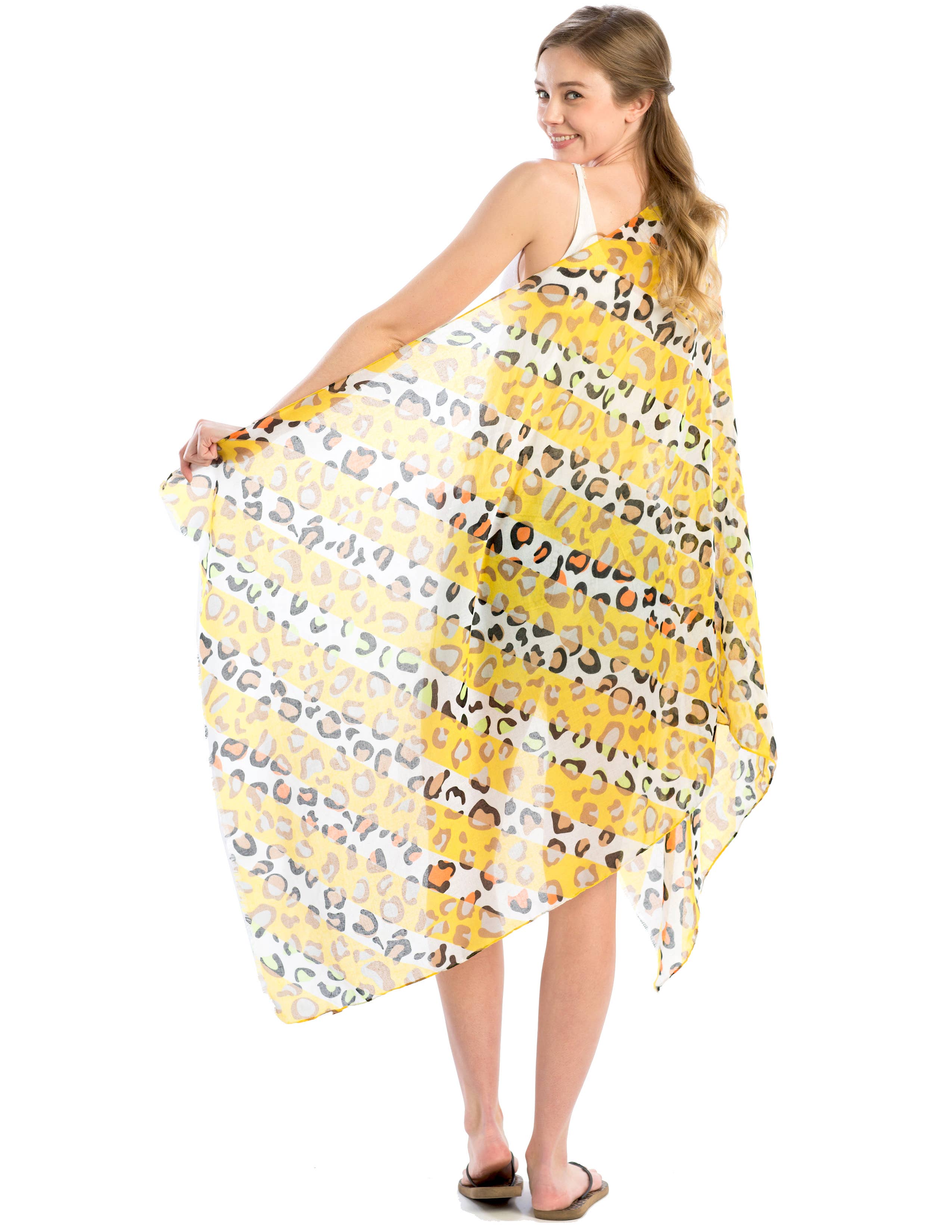 PinktownUSA - Vendita all'ingrosso Sciarpa - Donna - Sciarpa leggera leopardata rossa2