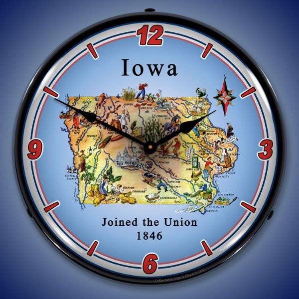 Estado do Iowa por atacado de Collectable Sign and Clock LLC.
