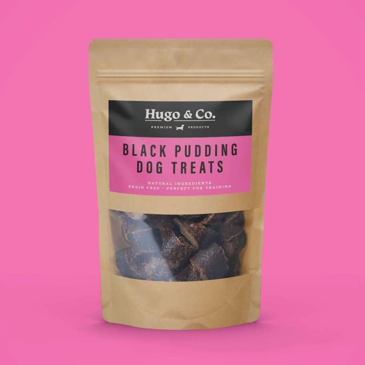 Hugo & Co Dog Treats - Wholesale Pet Treats - Dog - Black Pudding Dog Treat Bag