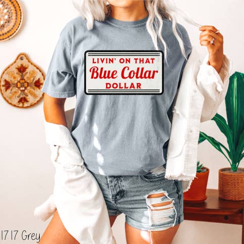 Bama Screens - Wholesale Sublimation Transfer - Blue Collar Dollar #BS80967