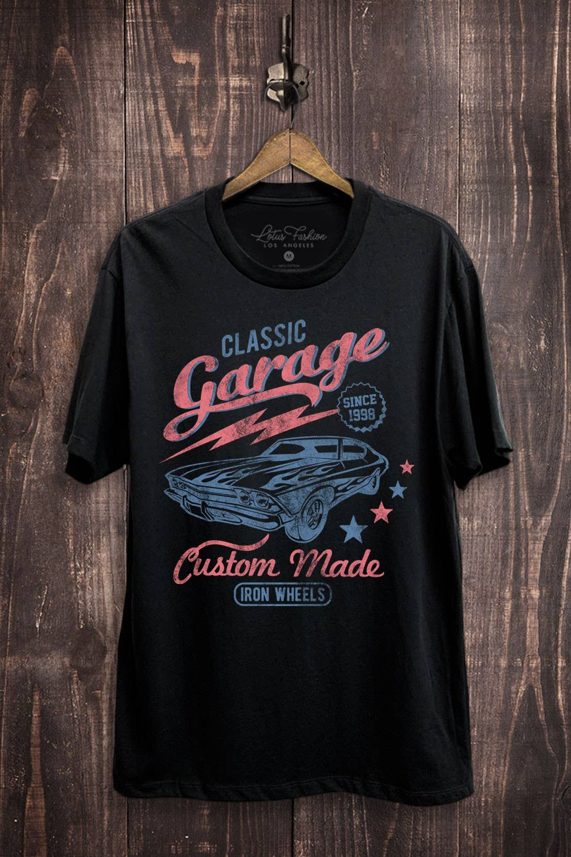Lotus Fashion Collection - Vendita all'ingrosso Maglietta serigrafata - Donna - T-shirt grafica Classic Car Garage0
