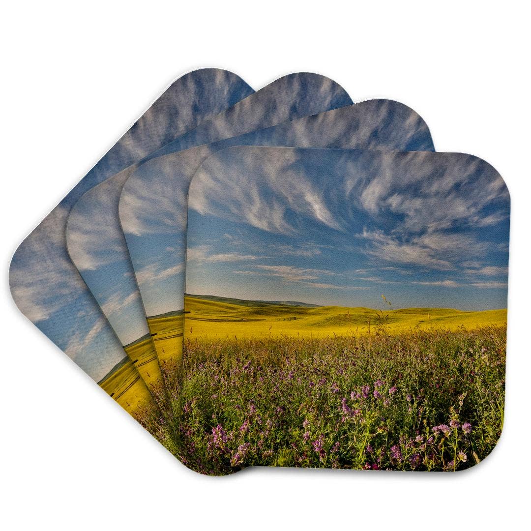 3dRose - Wholesale Coasters - 3dRose, Washington State, Palouse. Landscape of vetch and Canola fields., Coaster7