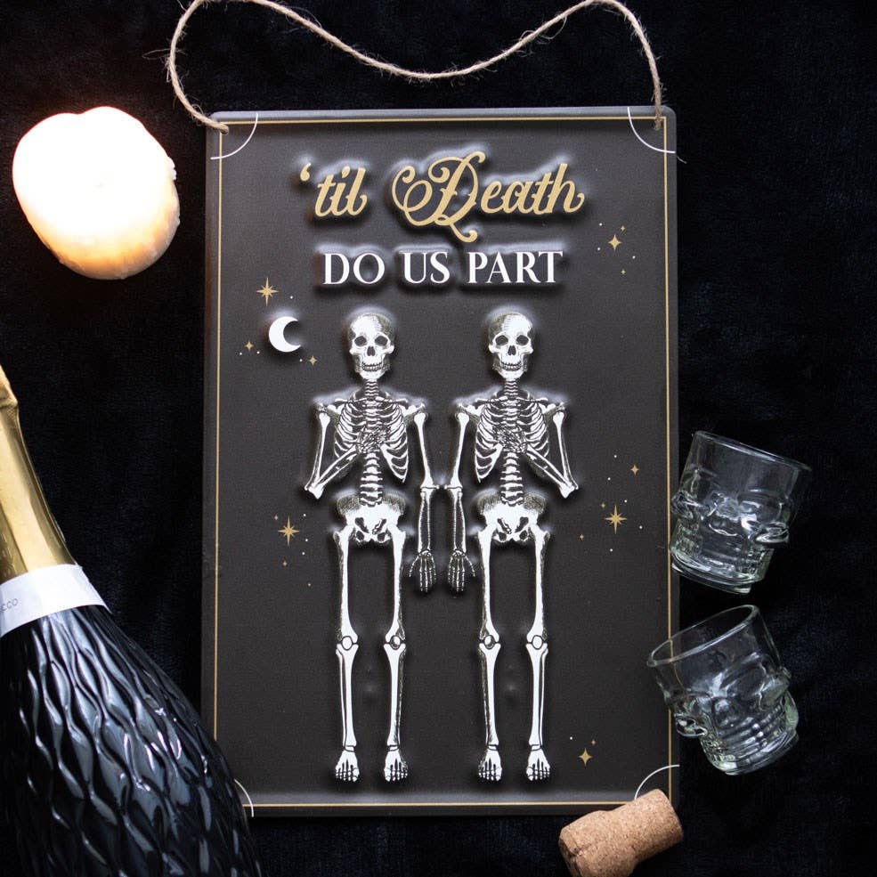 Pacific Trading - Wholesale Sign - Til Death Do You Part Couple Hanging Sign Decor0
