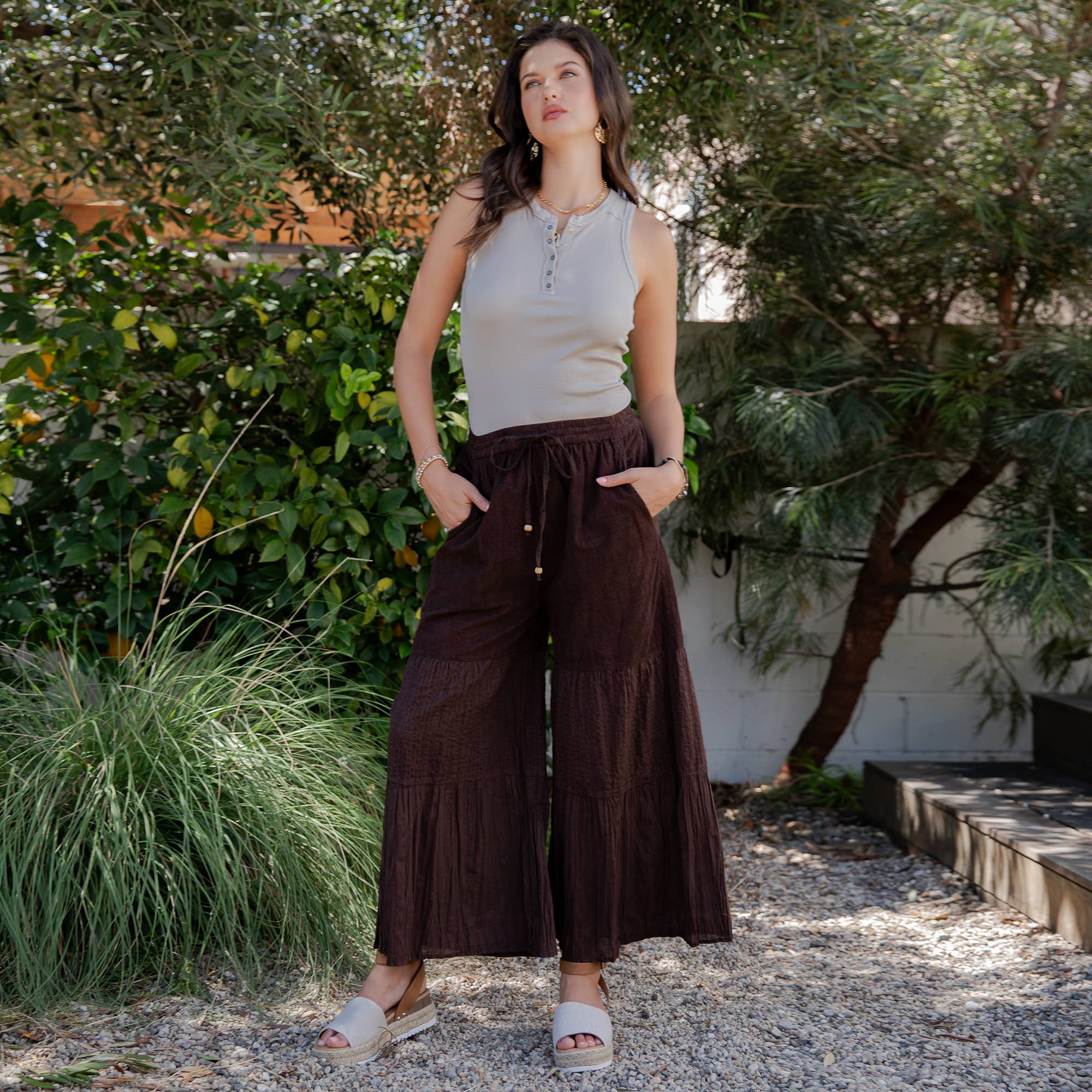 Young Threads - Venta al por mayor Pantalones - Mujer - Pantalones de Encaje y Punto con Inserciones de Parche en Denim de Capas Boho (Nuevo)48