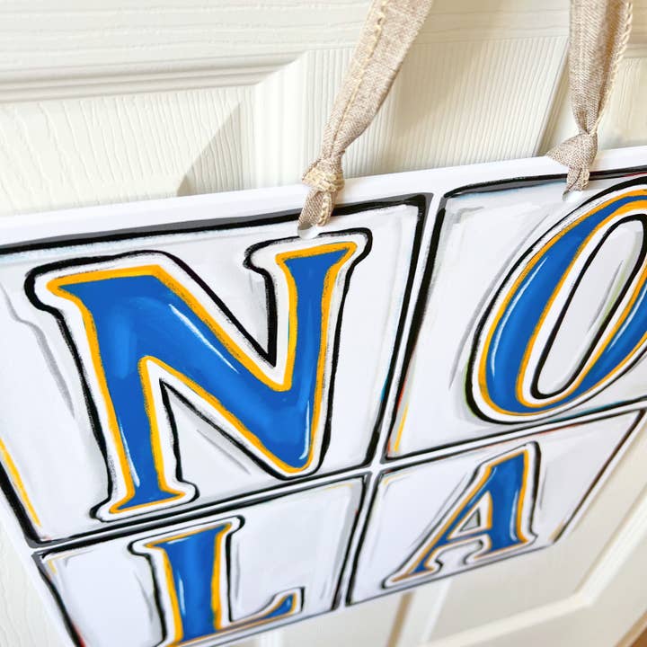 Home Malone - Wholesale Door Hanger - NOLA Street Tiles Door Hanger- New Orleans Outdoor Decor1