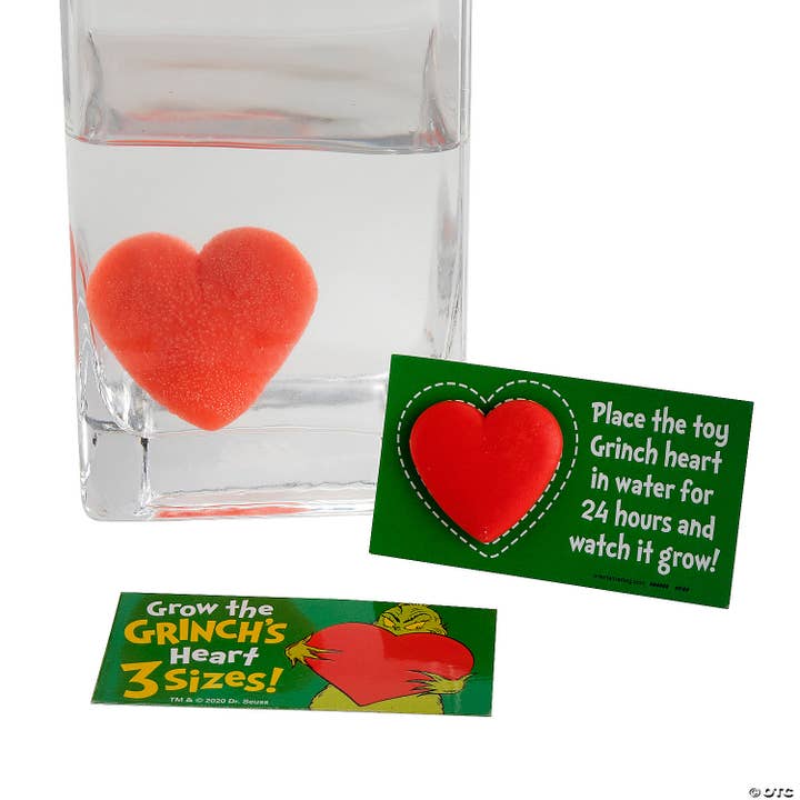 Nenes Design & Supply - Wholesale Gag Gift/Novelty Gift - Growing Grinch Heart, Christmas Gift
