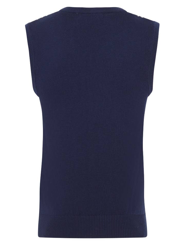 NAVY Alex Nautical Knitted Tank Top for wholesale on Faire3