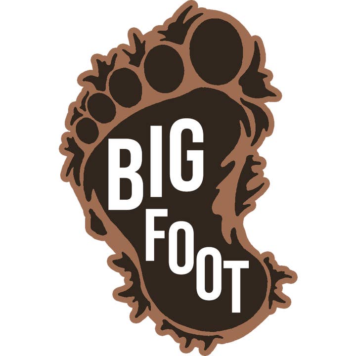 Bigfoot Footprint Sticker for wholesale by Sock Harbor / Bigfoot Sock Co.