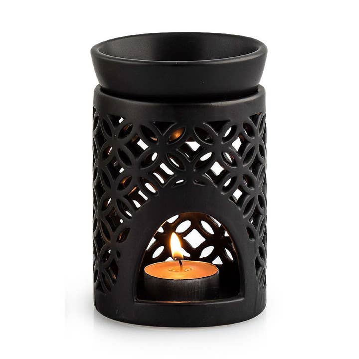 Pajoma - Wholesale Fragrance Warmer - Black & White oil burner, black0