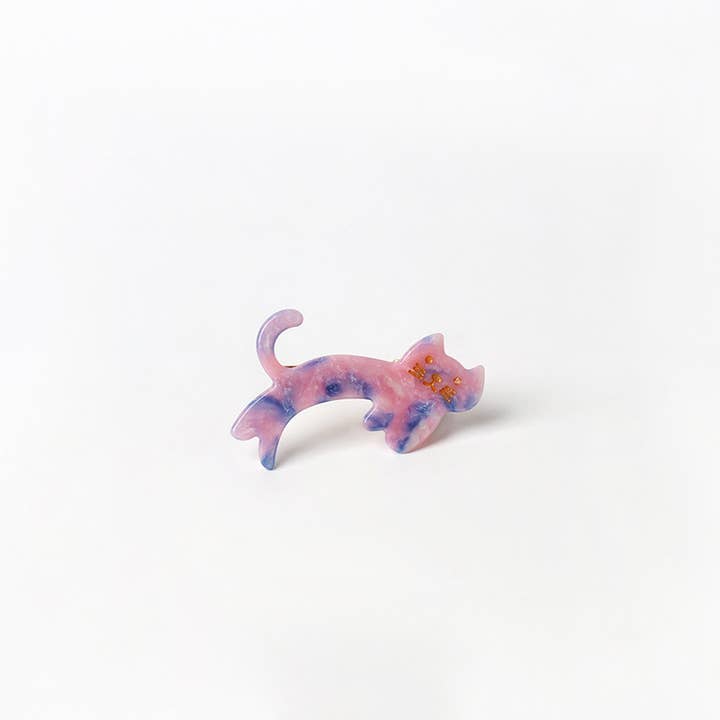 SoapElenGlen - Wholesale Hair Clip - Women's - Playful Cat Side Clips, Adorable Animal Acetate Hair Claw3