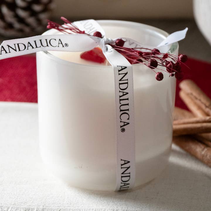 Holiday Memories Stone Candle for wholesale by Andaluca