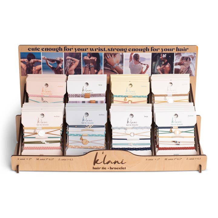 K'Lani hair tie bracelets - Wholesale Retailer Display - Beauty & Wellness - 2TIER DISPLAY free to new cust. MUST BE IN CART and $456 min