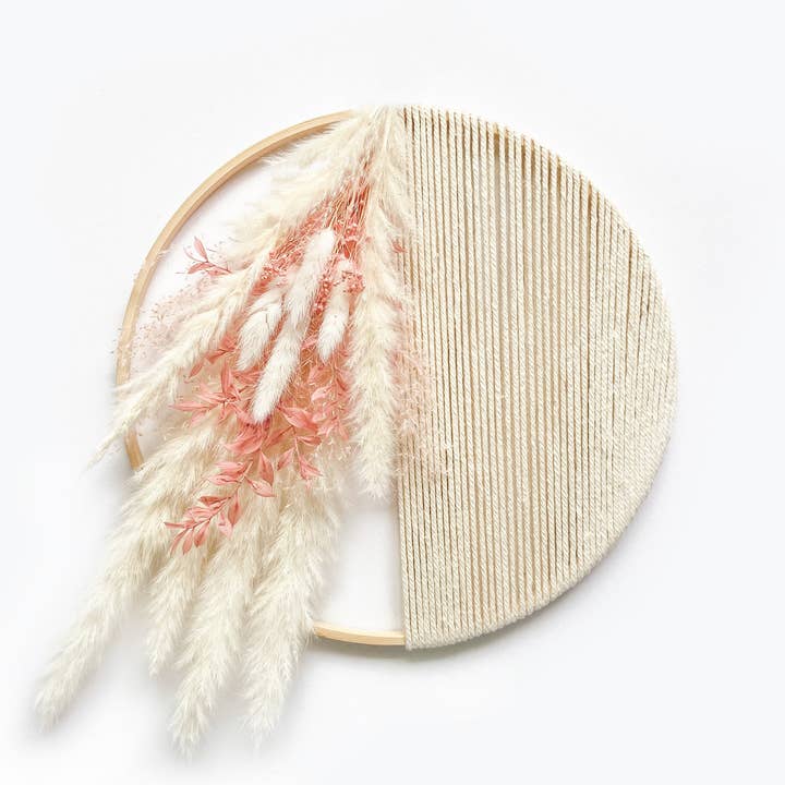 Dried Flowers Macramé Wreath for wholesale by OLF