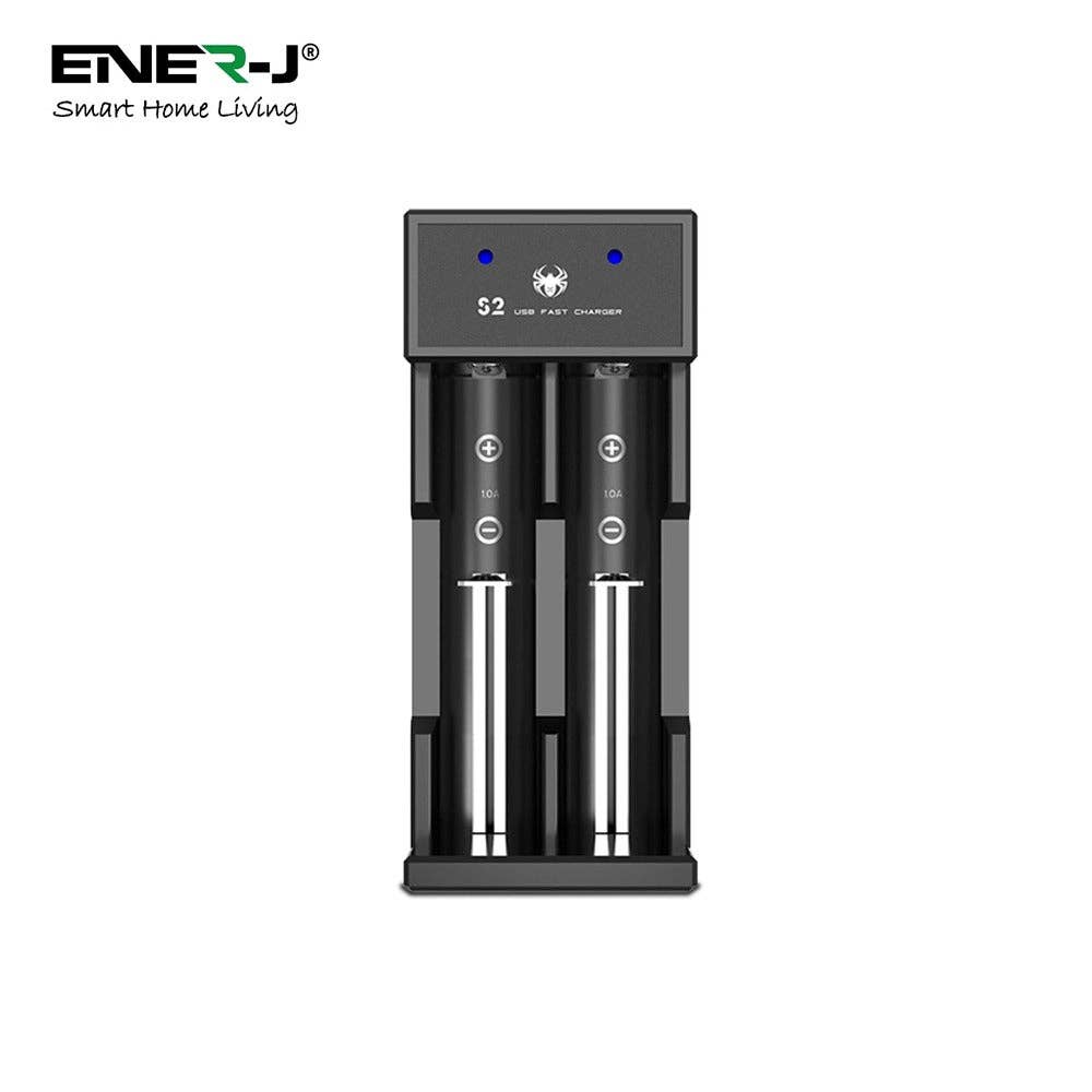 ENER-J – wholesale Portable charger – USB Dual Battery Fast Charger for Rechargeable Batteries