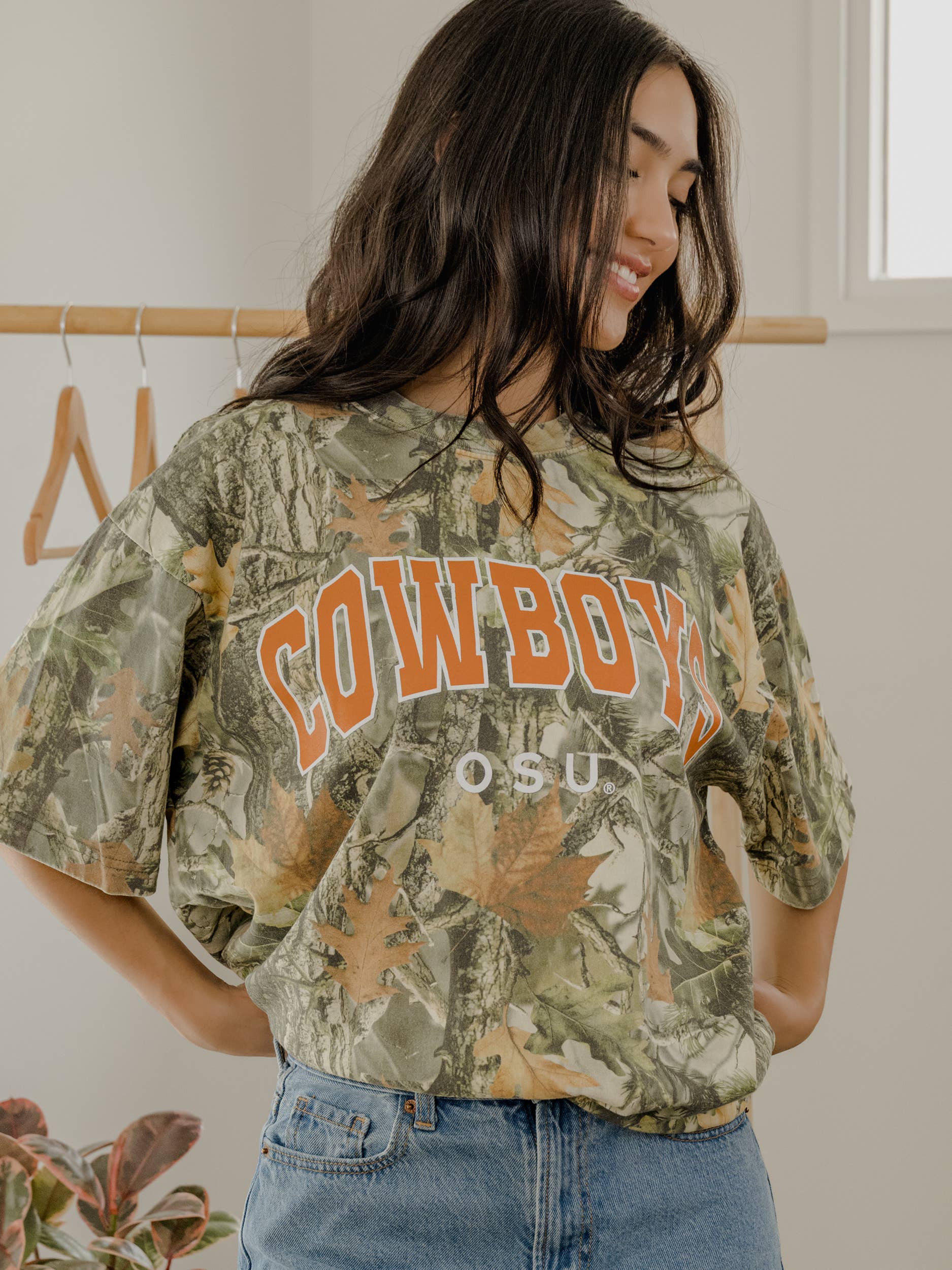 LivyLu - Wholesale Screen Printed T-Shirt - Unisex - Oklahoma State OSU Cowboys Filled Gault Camo Tee1