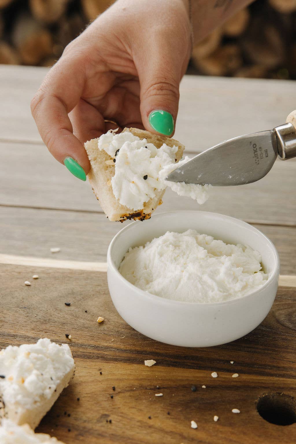 Prairie Fruits Farm & Creamery - Wholesale Cheese - Chevre- Cracked Pepper 3Ib Tub (Spreadable Goat Cheese)1