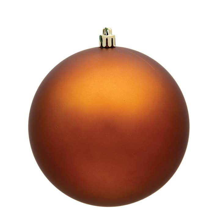 Boule décorative Vickerman de 10 po en cuivre mat pour la vente par Vickerman