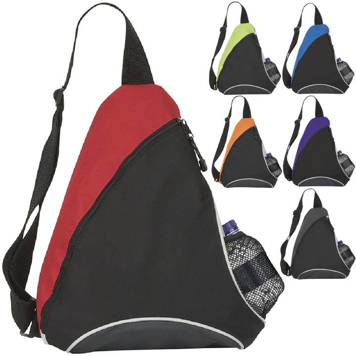eBuyGB Craft Blanks - Venta al por mayor Mochila - Unisex - Mochila triangular con cremallera y correa única, en blanco
