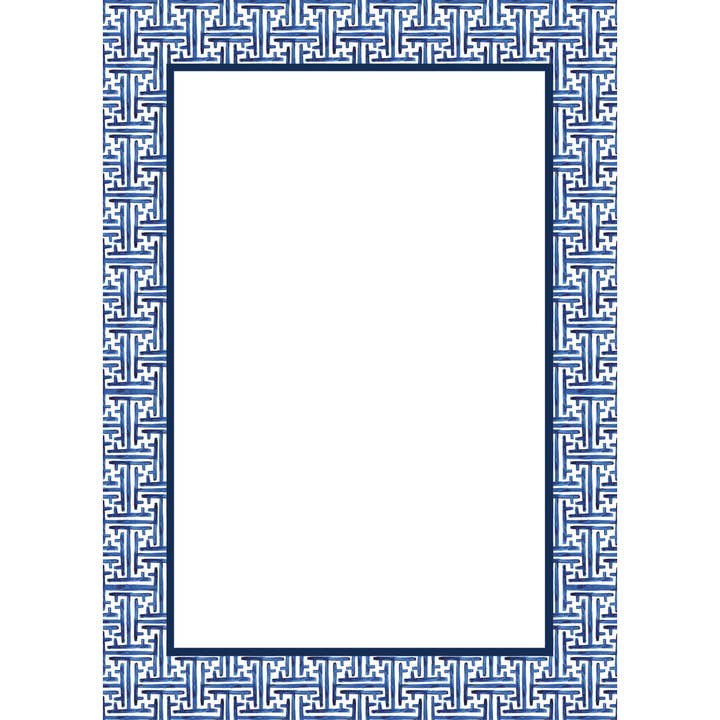 En stock Bloc-notes tressé marine 5x7 pour la vente par WH Hostess Social Stationery