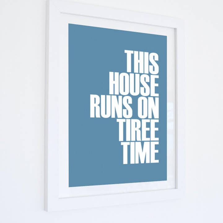 Tiree Time Typographic Print for wholesale by SeaKisses