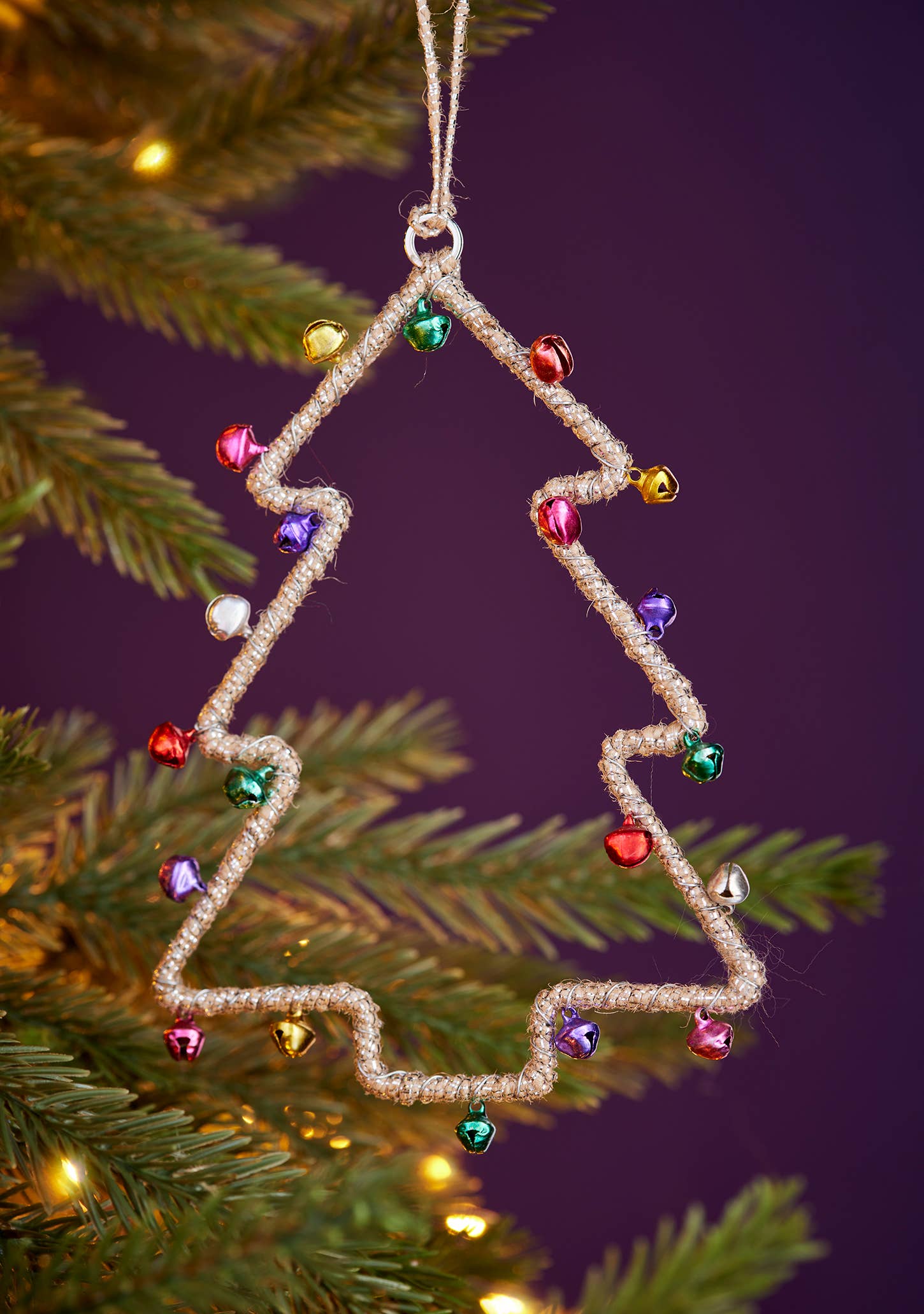 Namaste - Vente Objets de décoration - Décoration en jute en forme de cloche chantante pour sapin0