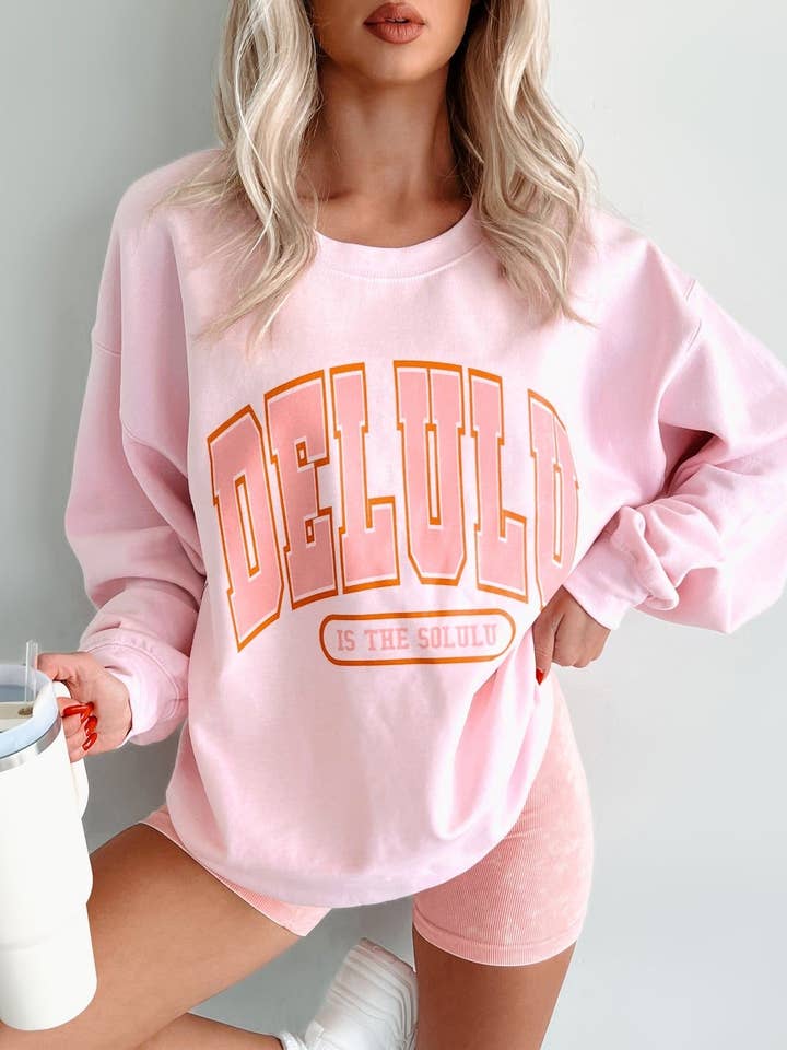 Delulu Sweatshirt for engroshandel hos Funky Monkey