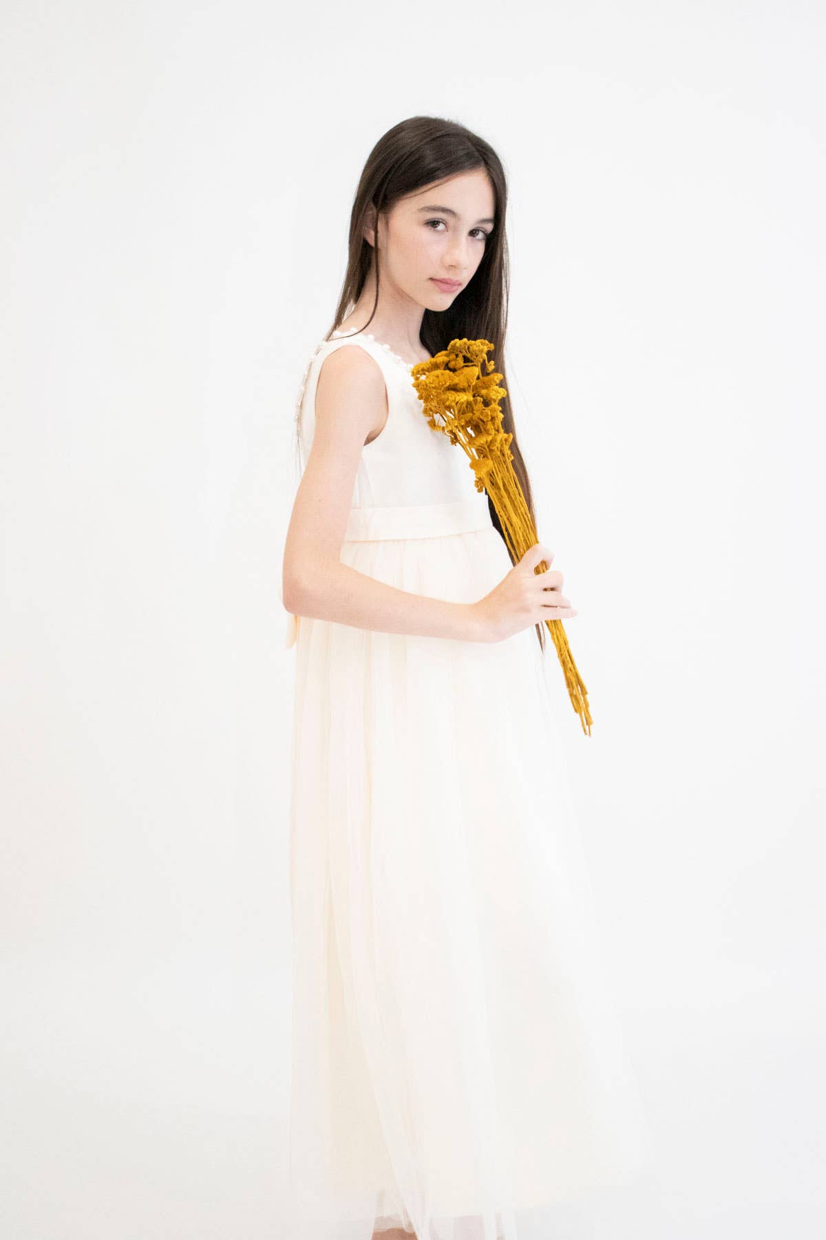 Yuko B - Wholesale Dress - Kids - CARMELINE girl's dress - Beige22