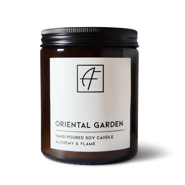 Vela Oriental Garden 170 g | Vela con mecha de madera para venta al por mayor de Alchemy and Flame
