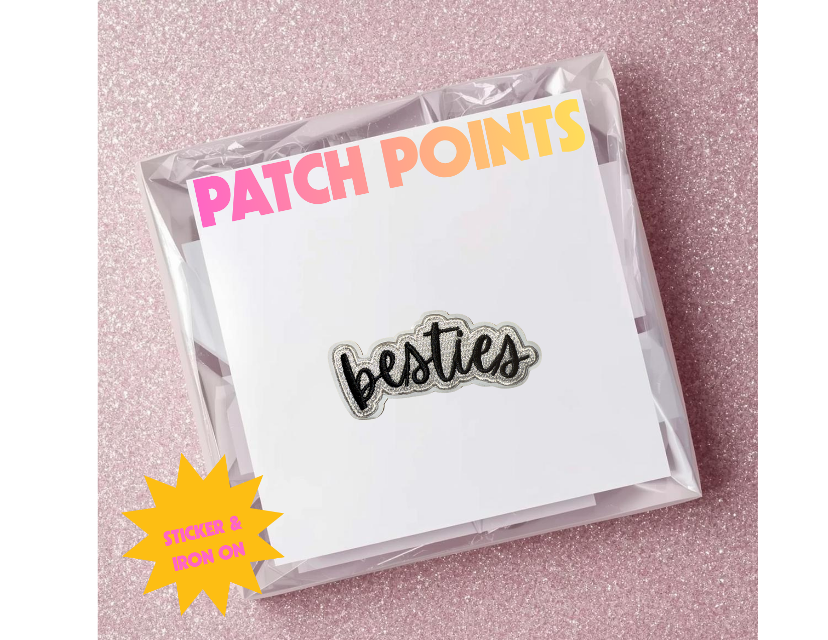 Patch Points - Wholesale Patch - Besties  Iron on & Sticker Patch0