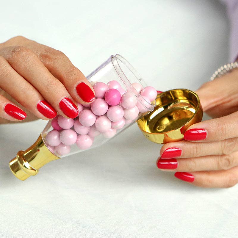 Kate Aspen - Vendita all'ingrosso Borse/Scatole per gadget da festa - Contenitore per bomboniere per bottiglie di champagne dorato metallizzato, set di 124