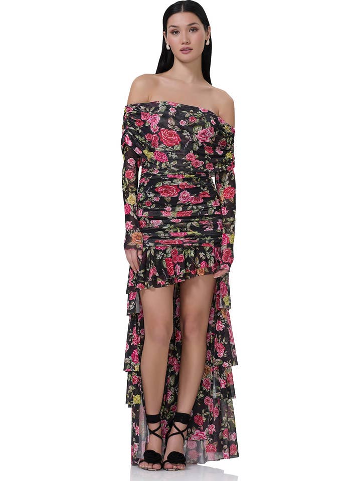 Vestido Kellie - Wallpaper Rose por atacado de AFRM