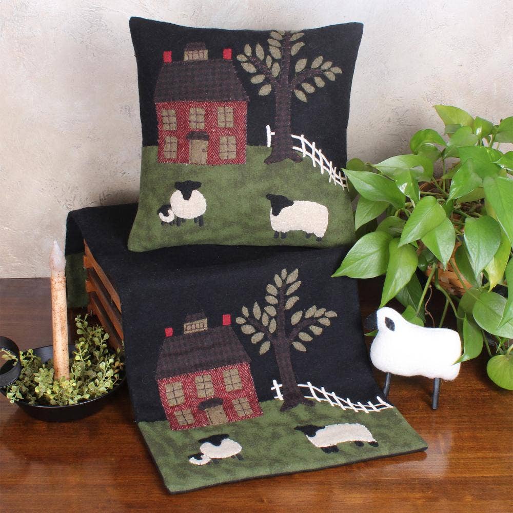Home Collections by Raghu - Wholesale Throw/Decorative Pillow - Green Pastures Wool Felt Pillow2