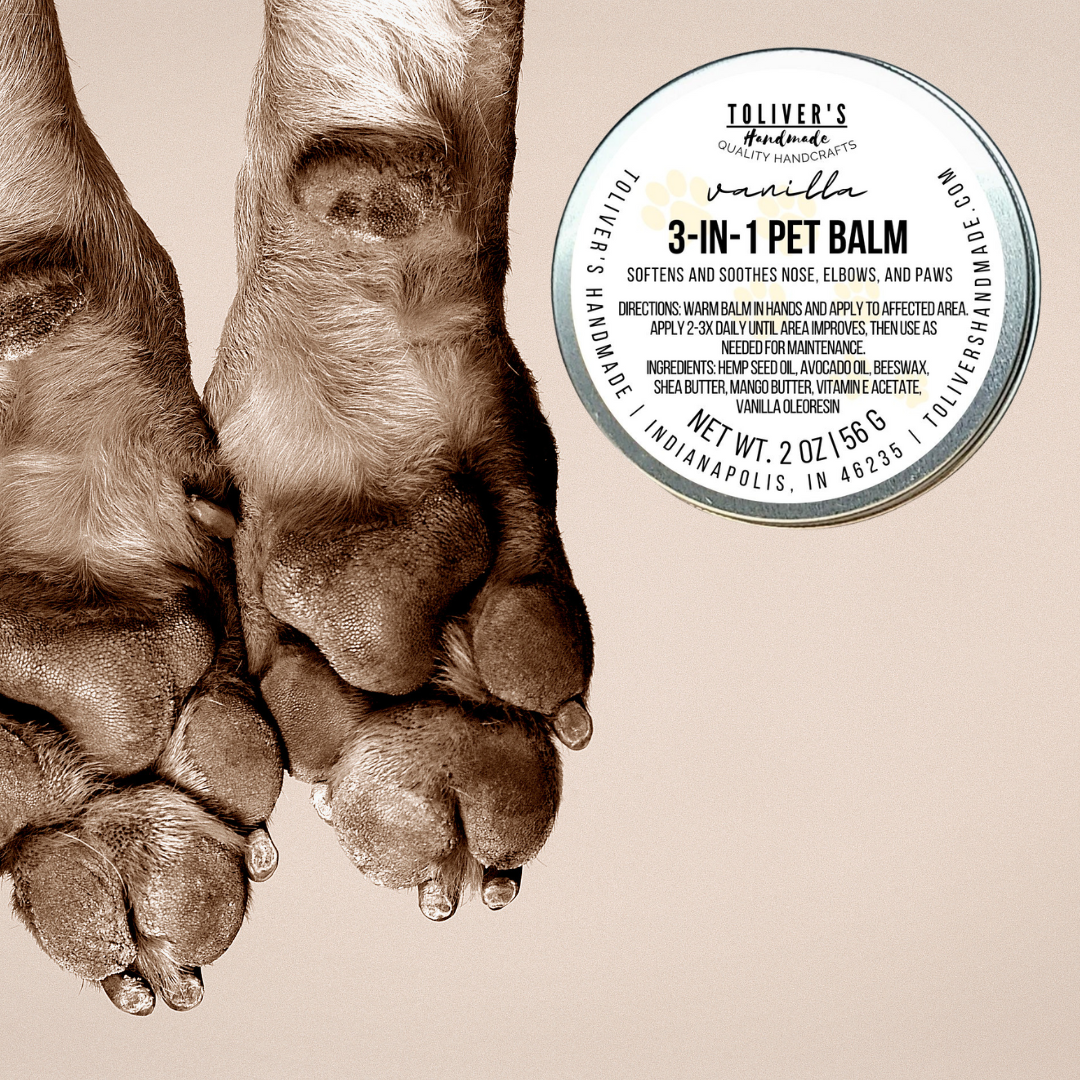 Toliver's Handmade - Wholesale Pet Balm - Dog - 3-in-1 Pet Nose, Elbow & Paw Balm - Wholesale/White Label1