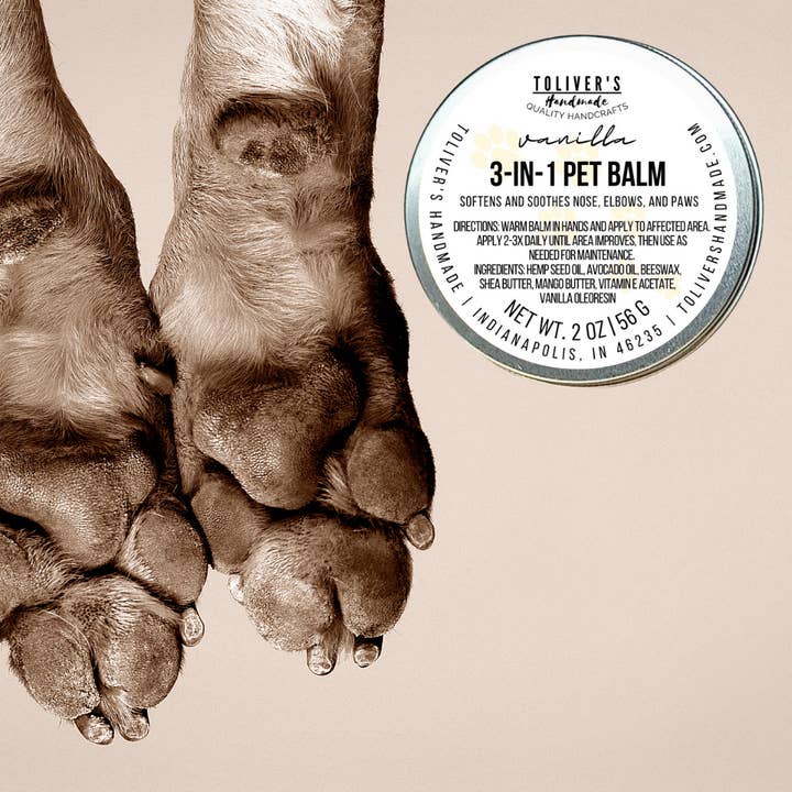 Toliver's Handmade - Wholesale Pet Balm - Dog - 3-in-1 Pet Nose, Elbow & Paw Balm - Wholesale/White Label1