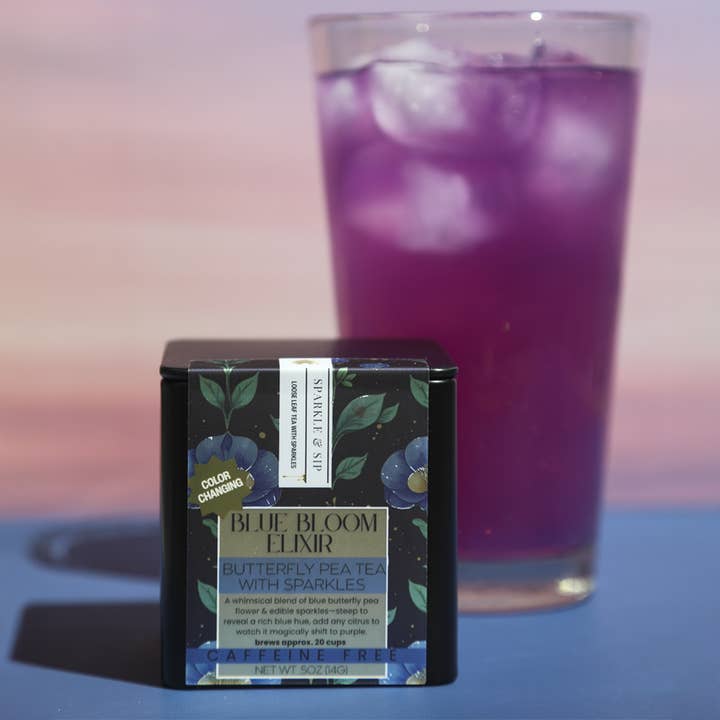 The Enchanted Hive - Wholesale Loose Tea - Sparkle & Sip Blue Blue Bloom Elixir Color-Changing Tea4