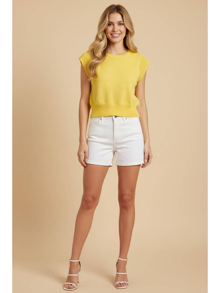 PINCH - Wholesale Knit Top - Women's - CAP SLEEVES KNIT TOP - 5425WT23