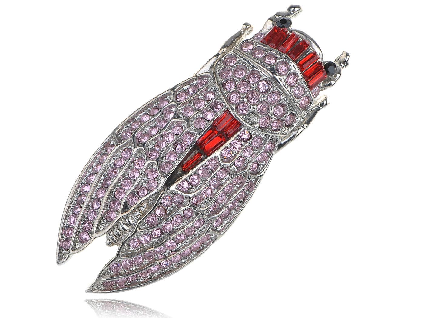 AK Brand - Wholesale Brooch - Light Pink Big Cicada Bug Insect Brooch Pin0