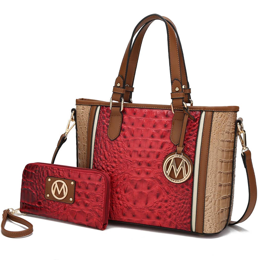 MKF Collection – Großhandel Tragetasche – Damen – MKF Lizza Croco Henkeltasche mit Prägung für Damen von Mia K0