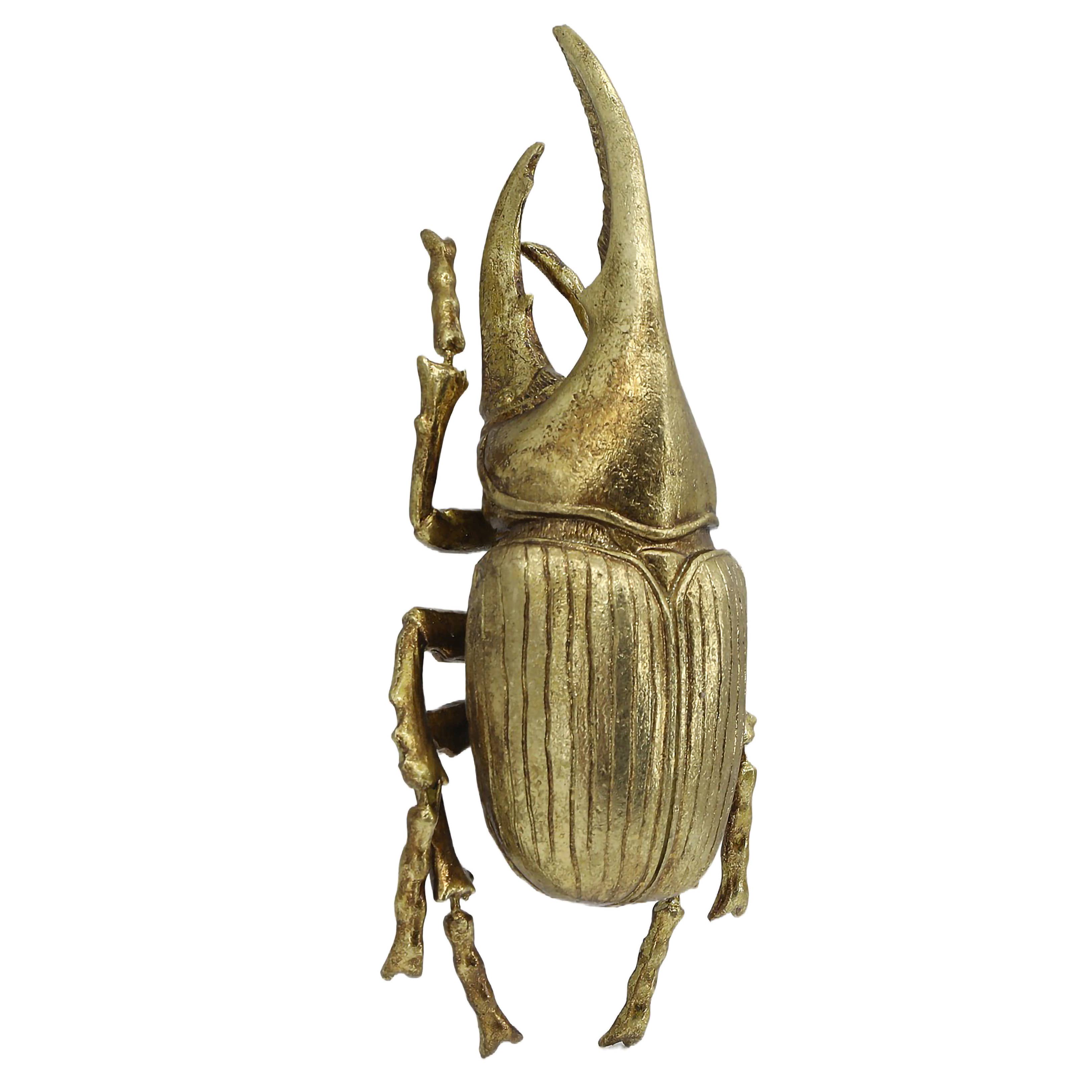 Modern World by Contrast Inc. – Großhandel 3D-Wandkunst – Wanddekoration Herkuleskäfer in Gold (kleine Version)3