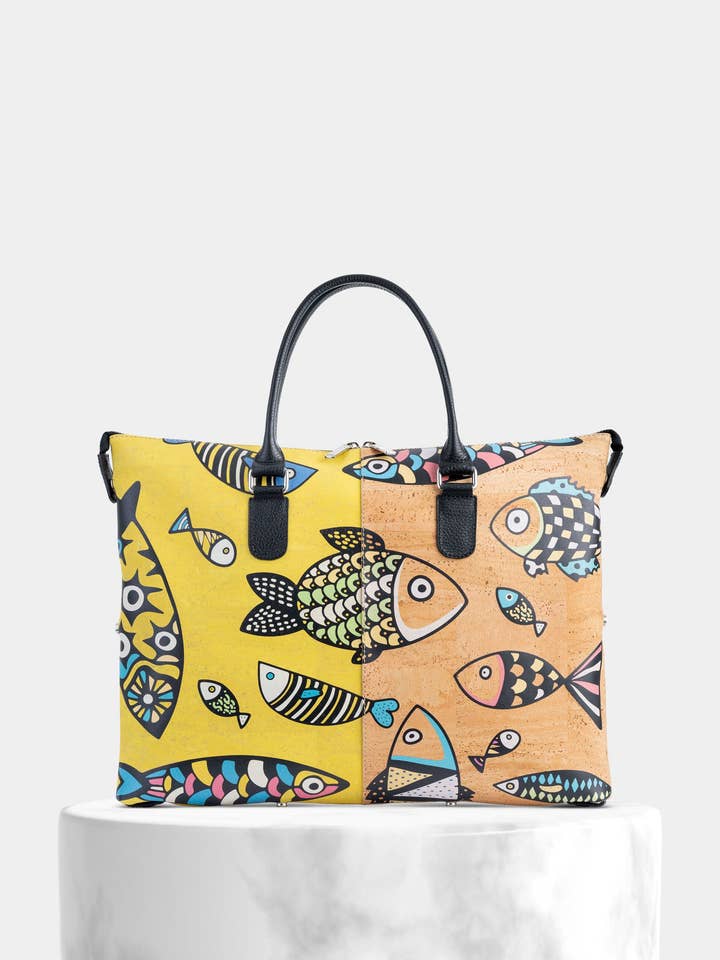 Convertible 3in1 Kork Handtasche Fisch für den Großhandel von StudioCork