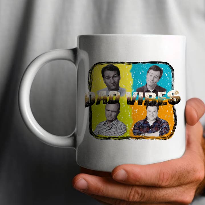 Dad Vibes 90's - Funny Dad Gift Father's Day Coffee Mug for wholesale by House Of Rodan