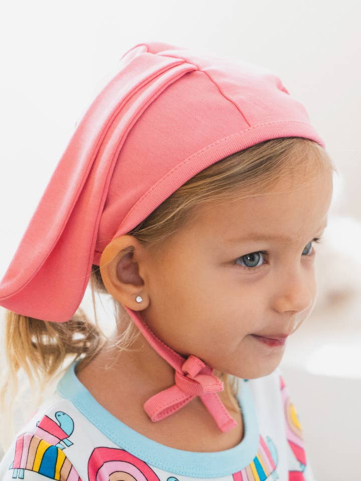 Gorro de Conejo de Algodón Orgánico - Rosa para venta al por mayor de Ameelo