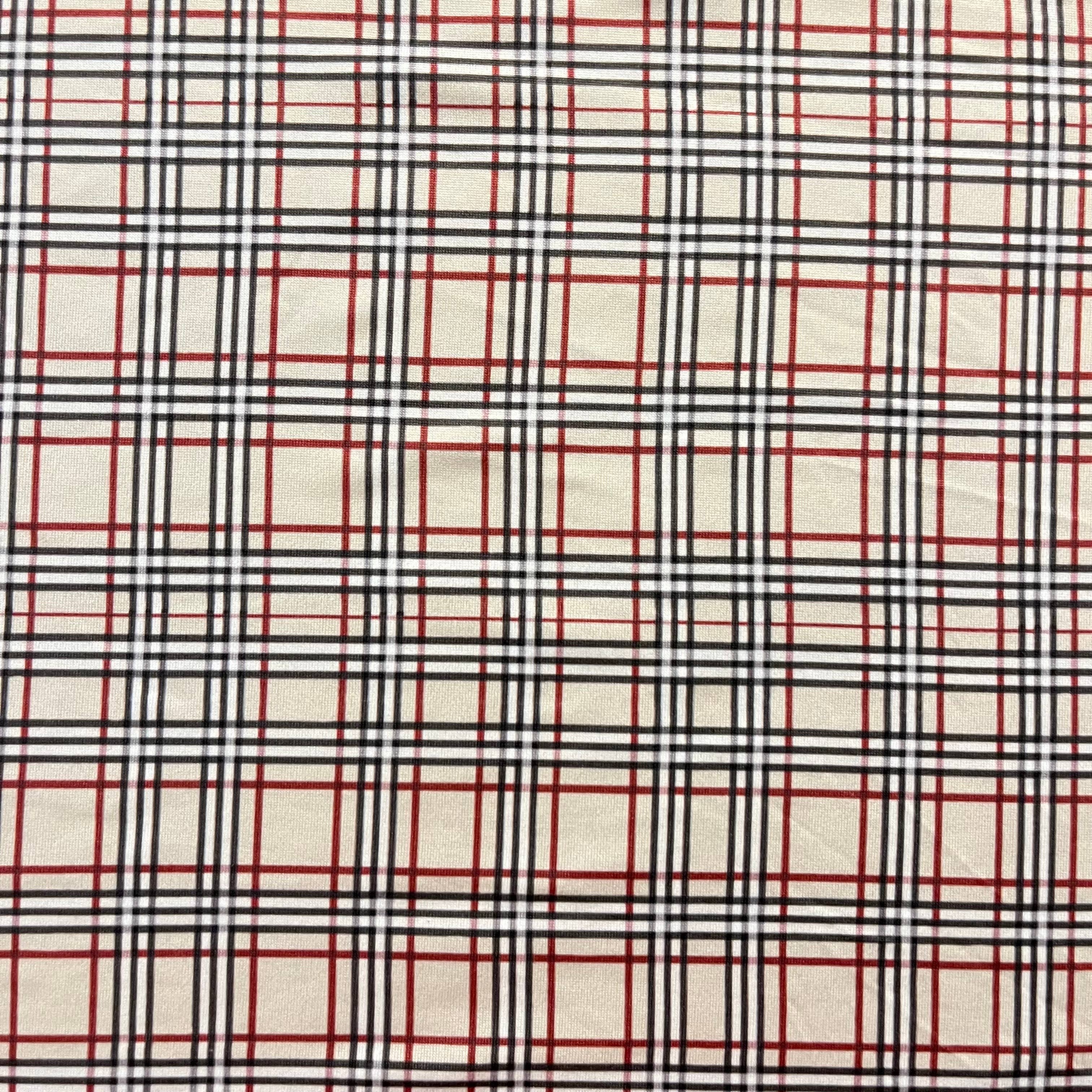 Jazy and Eve - Wholesale Fabric - Plaid Stretch fabric remnants1
