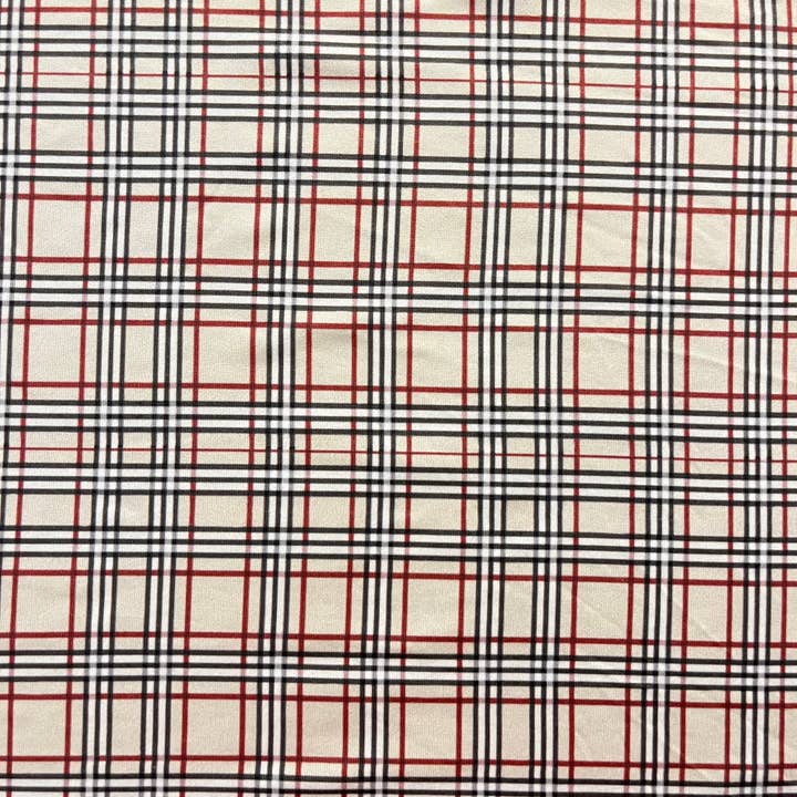 Jazy and Eve - Wholesale Fabric - Plaid Stretch fabric remnants1