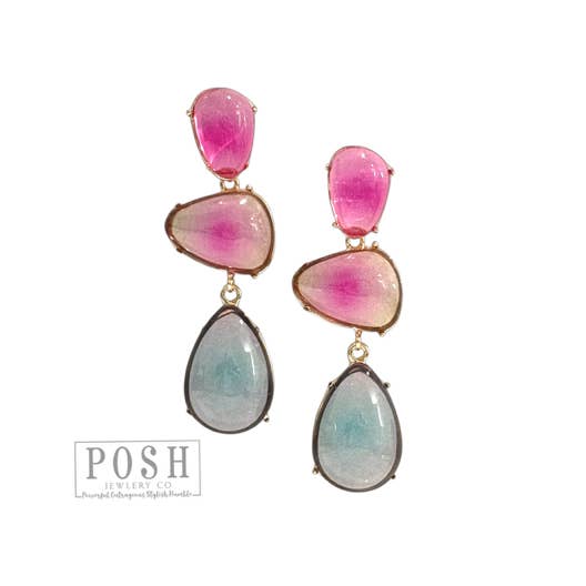 Bubble triple earring for wholesale by Pink Panache Brands