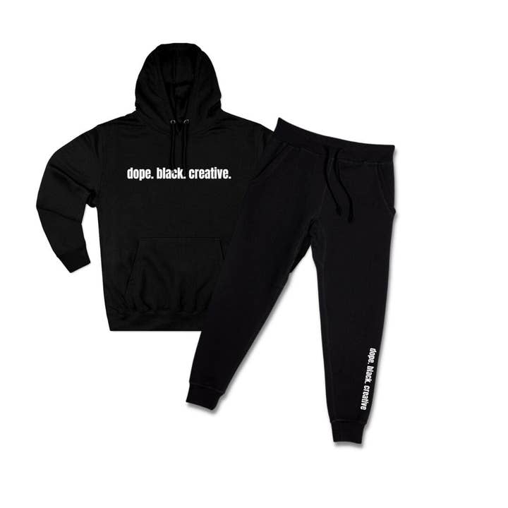 My Melanin Fits – wholesale Mjukisset – Dam – Dope Svart Creative Sweatsuit1
