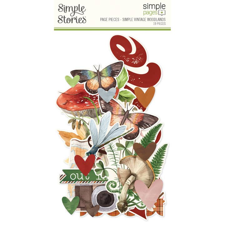Simple Stories - Wholesale Cutouts - Simple Vintage Woodlands Large Die Cut Cardstock Pieces