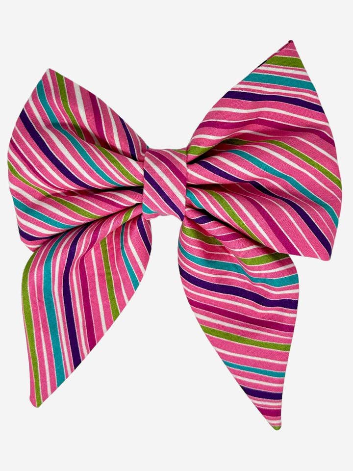 Candy Stripes Bow for wholesale by The Magnolia Pet Co.