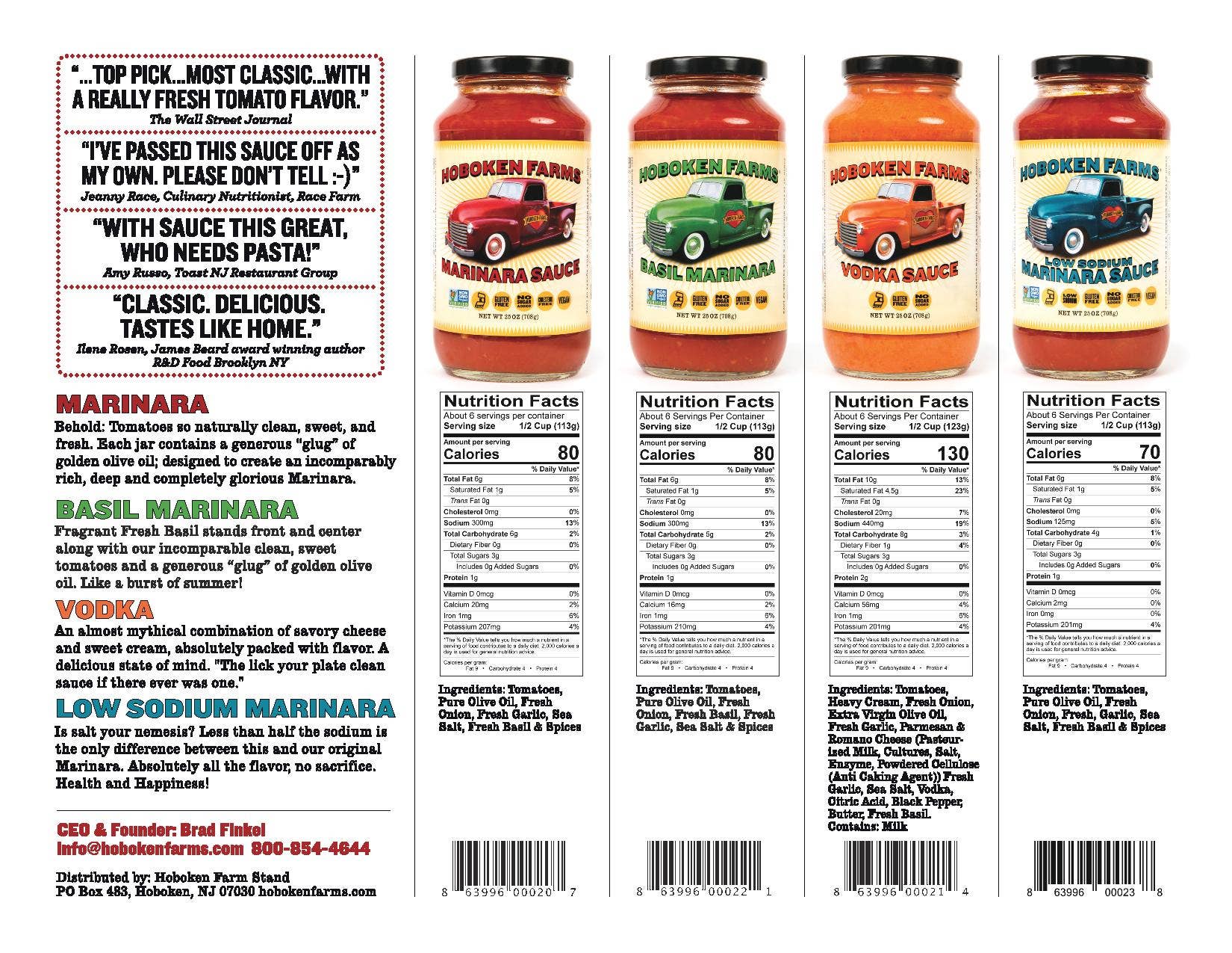Hoboken Farms – Großhandel Pastasoße – Hoboken Farms Basilikum-Marinara 6er-Pack10