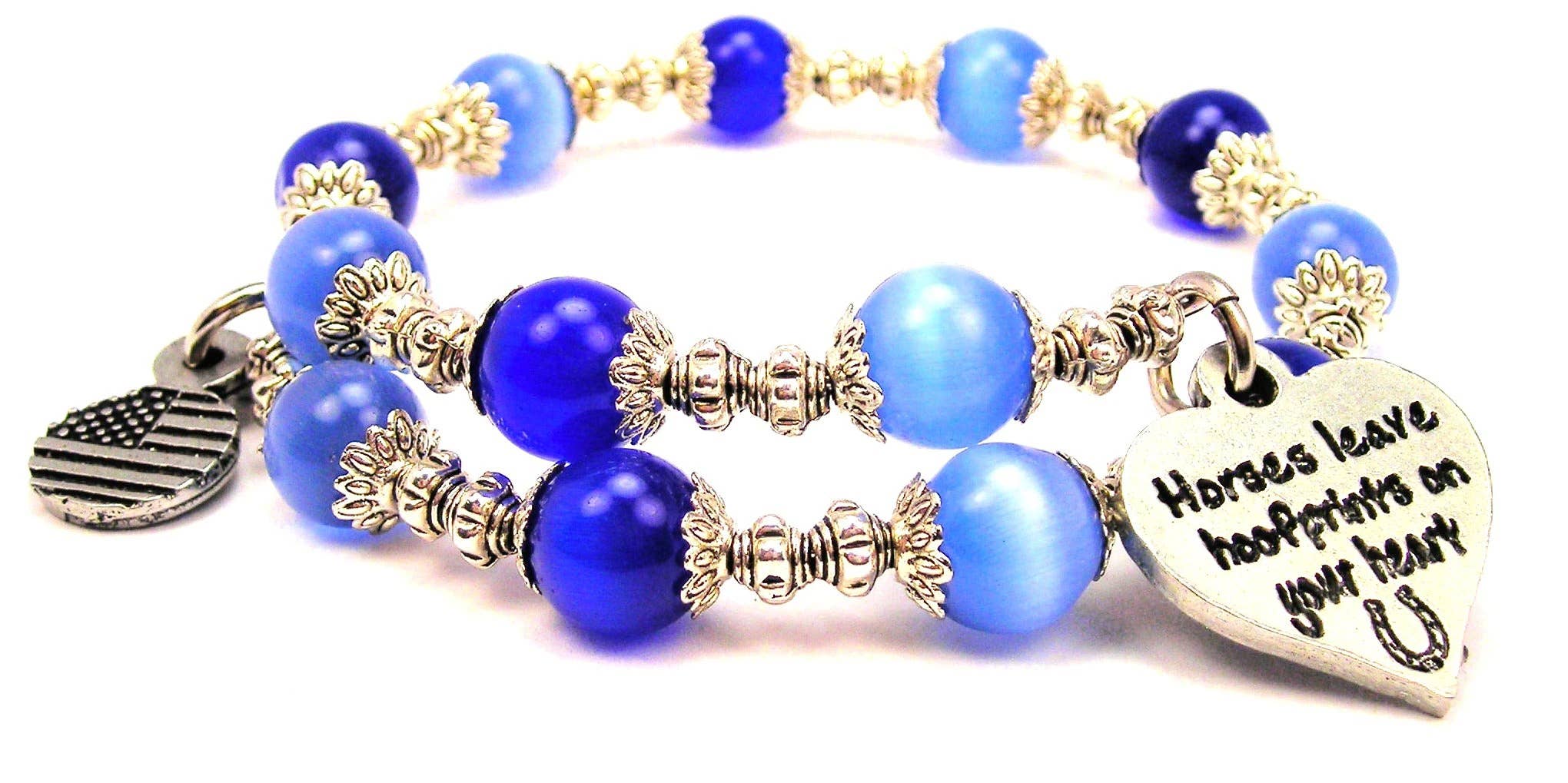 Chubby Chico Charms – Großhandel Armband mit Charms/Anhängern – Pferde hinterlassen Hufabdrücke auf Ihrem Herz-Katzenaugen-Armband0